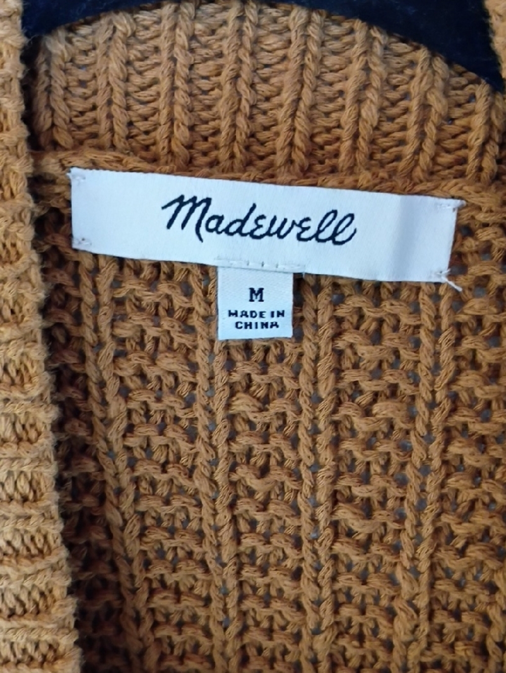 Madewell Women's  Bobble Sleeve Sycamore Cardigan Egyptian Gold Size M - Picture 6 of 10